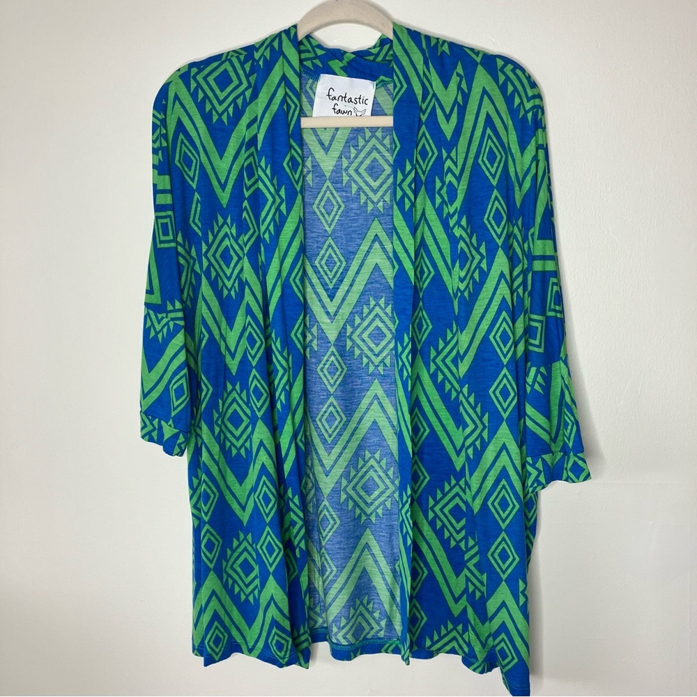 Fantastic Fawn tribal boho kimono cardigan S